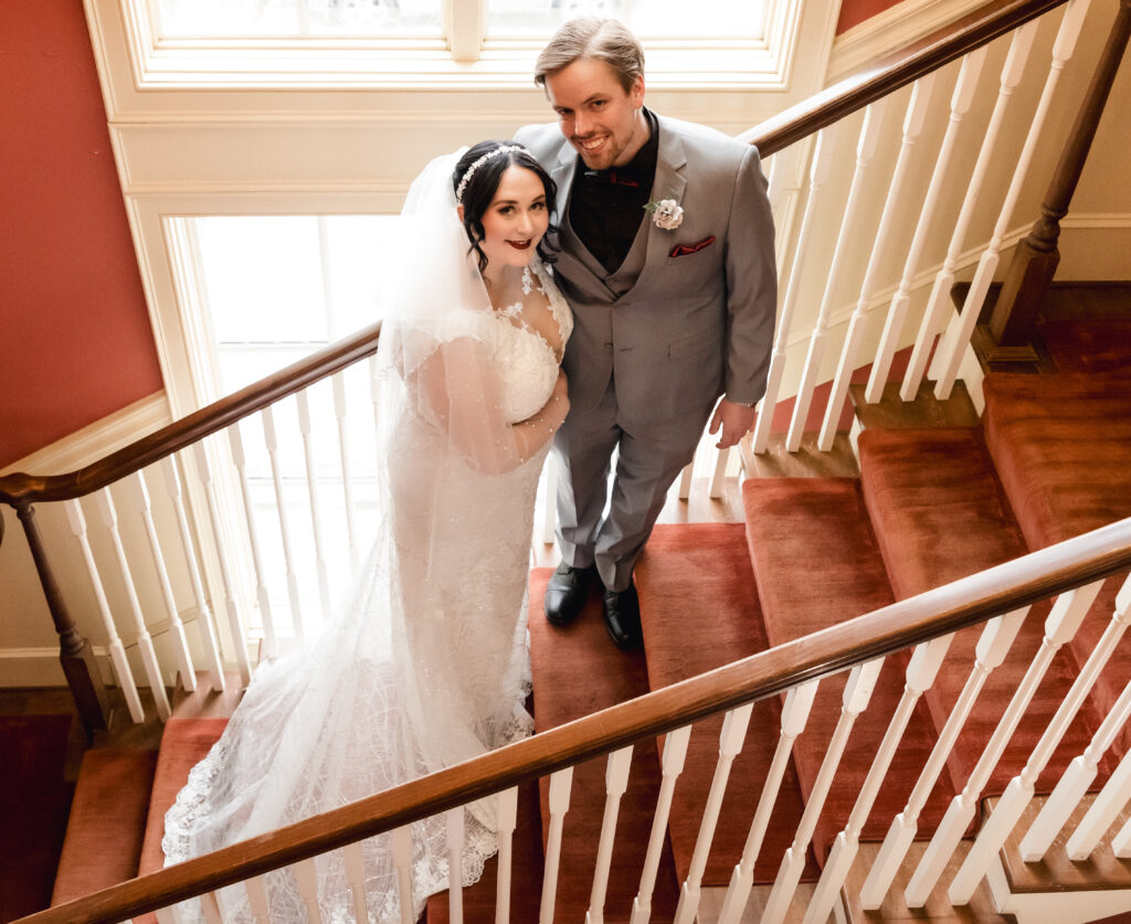 elopement couple at a cozy inn during their Maine elopement