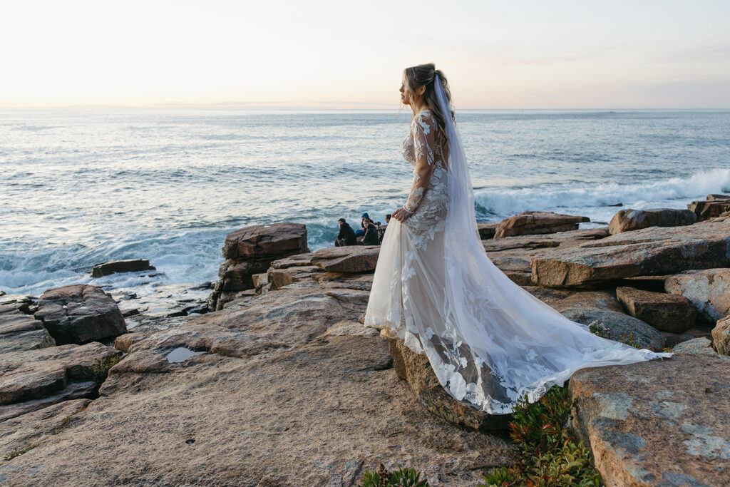 Sunrise Elopement Photos at Monument Cove 13